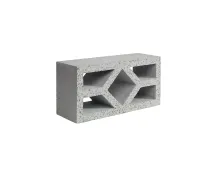 The GB Breeze Blocks Diamond Nickel is a light grey rectangular decorative concrete block with a hollow diamond and rectangular pattern, shown against a white background.