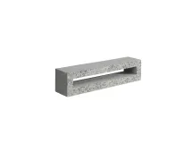 A GB Breeze Blocks Linear Nickel, featuring a long, narrow rectangular hole through its center, is displayed on a white background.