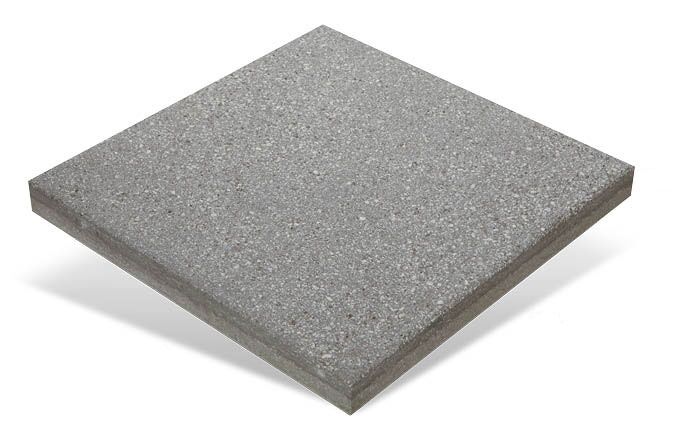 Featuring the textured surface and robust design of Euro Stone Shark Nose Zurich, this square concrete paving slab is perfect for outdoor flooring or pathways. Displayed against a white background, it reflects the precision and durability associated with Zurich.