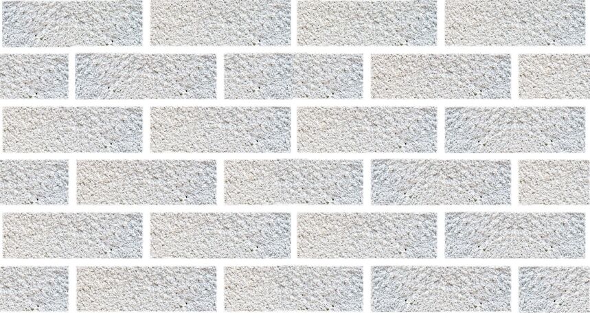 The Designer Exposed Pure White wall features a horizontal arrangement of rough-textured bricks. The uniform size and layout of the pure white bricks contribute to a clean and orderly appearance.